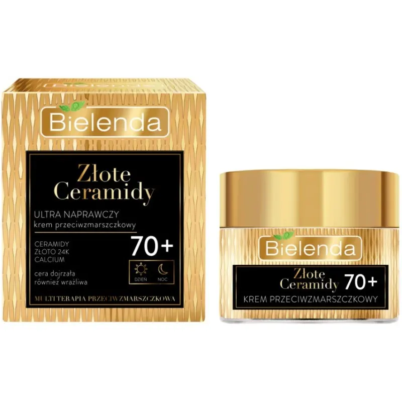 BIELENDA - Ceramidas de Oro, Crema Facial Ultra Reparadora 70+, día/noche