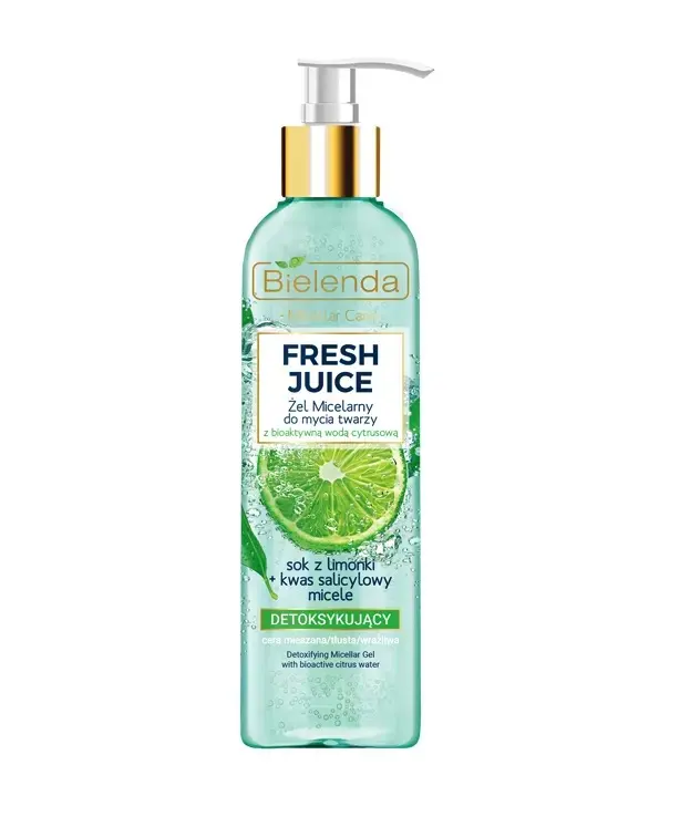 BIELENDA - Gel Limpiador Facial Micelar Desintoxicante Limonka 190 g