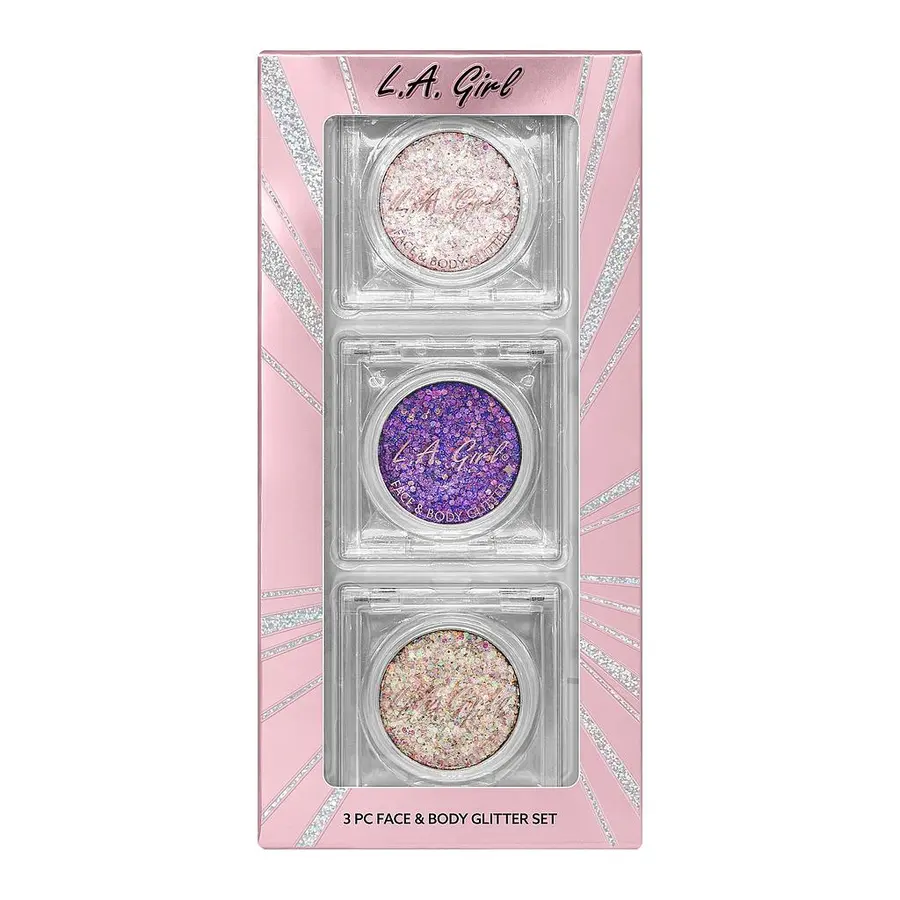 L.A. Girl - 3pc Glitter Face & Body Gift Set Twinkle & Glow G43388