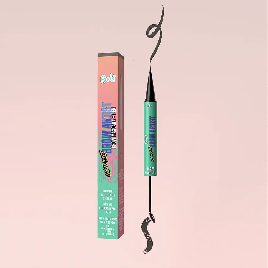Rude - Ultimate Brow Artist Mascara And Pen - Black Brown