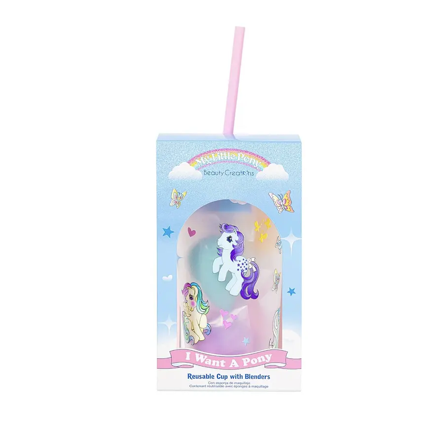 Beauty Creations x My Little Pony - I Want A Pony Set de Esponja + Vaso Reutilizable